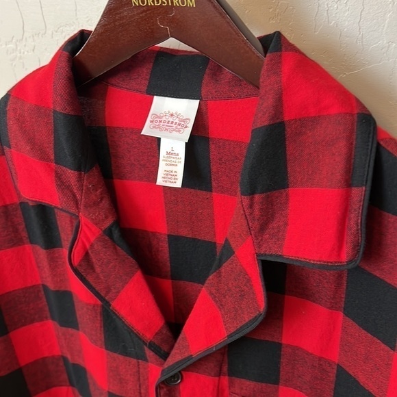NWOT Wondershop SOFT men’s black and red buffalo check plaid flannel shirt, L - Picture 3 of 12